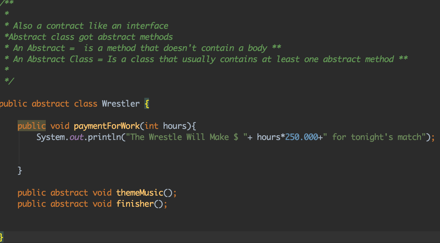 Abstract Class | Space Coding